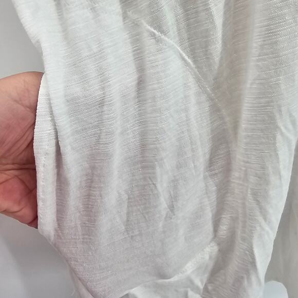 J Valdi Woman size M Kira Slub Sleeveless Full Zip Dress Swim Cover Up White NEW - Picture 3 of 8